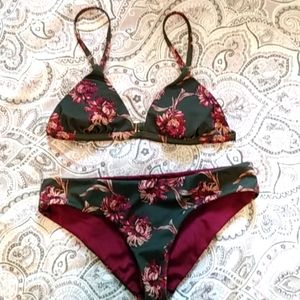 Gorgeous Green Burgundy Bikini